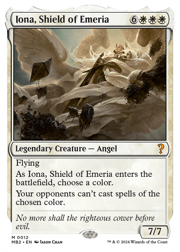 Iona, Shield of Emeria (White Border) [Mystery Booster 2] | Enigma On Main