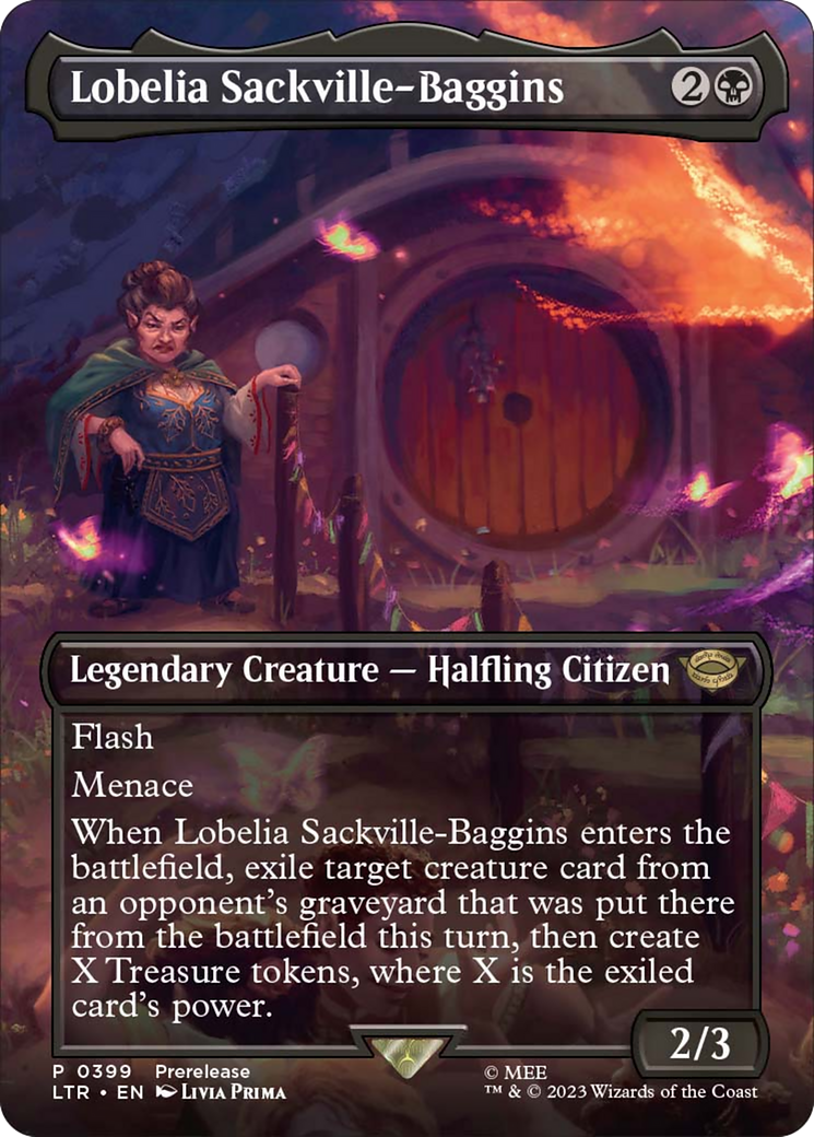 Lobelia Sackville-Baggins (Borderless Alternate Art) [The Lord of the Rings: Tales of Middle-Earth] | Enigma On Main