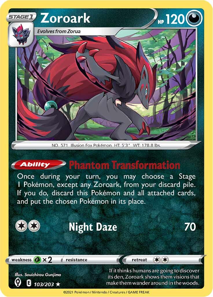 Zoroark (103/203) [Sword & Shield: Evolving Skies] | Enigma On Main