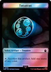 Alien Angel // Treasure (0063) Double-Sided Token (Surge Foil) [Doctor Who Tokens] | Enigma On Main