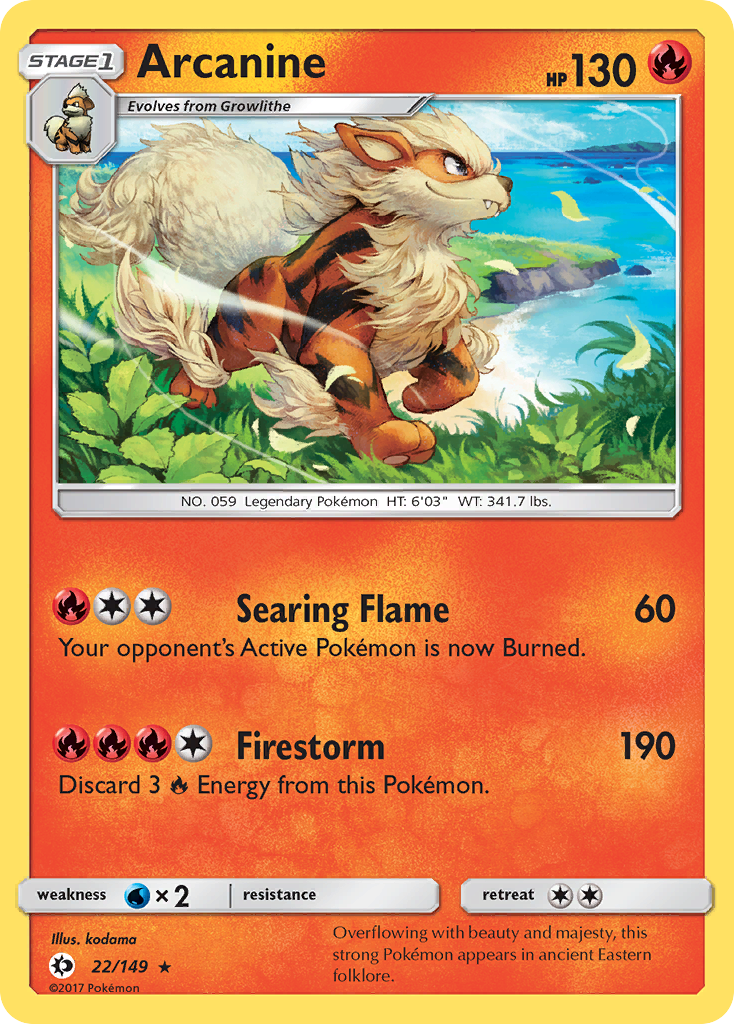 Arcanine (22/149) [Sun & Moon: Base Set] | Enigma On Main