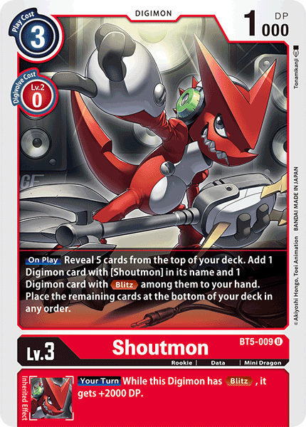 Shoutmon [BT5-009] [Battle of Omni] | Enigma On Main