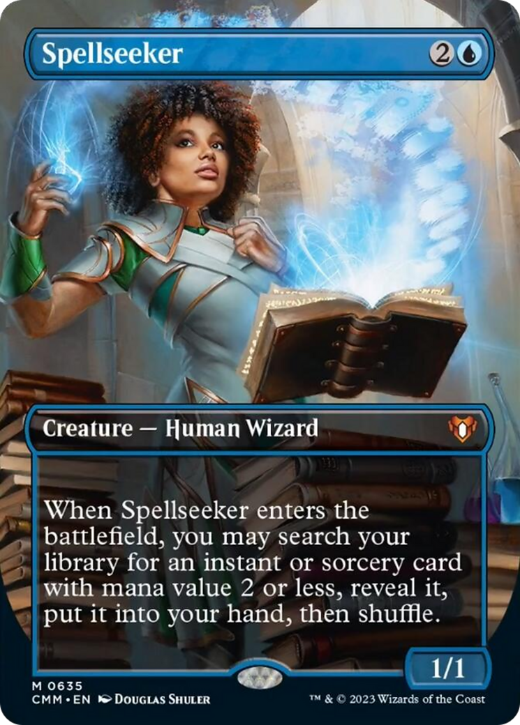 Spellseeker (Borderless Alternate Art) [Commander Masters] | Enigma On Main