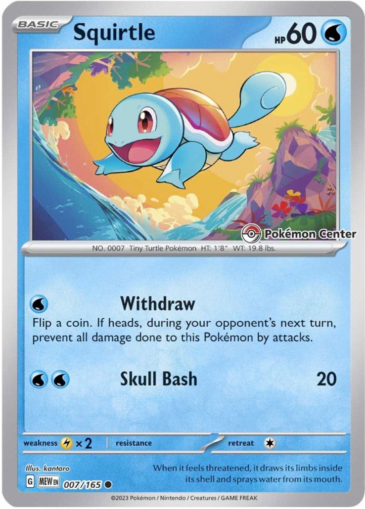 Squirtle (007/165) (Pokemon Center Exclusive) [Scarlet & Violet: Black Star Promos] | Enigma On Main