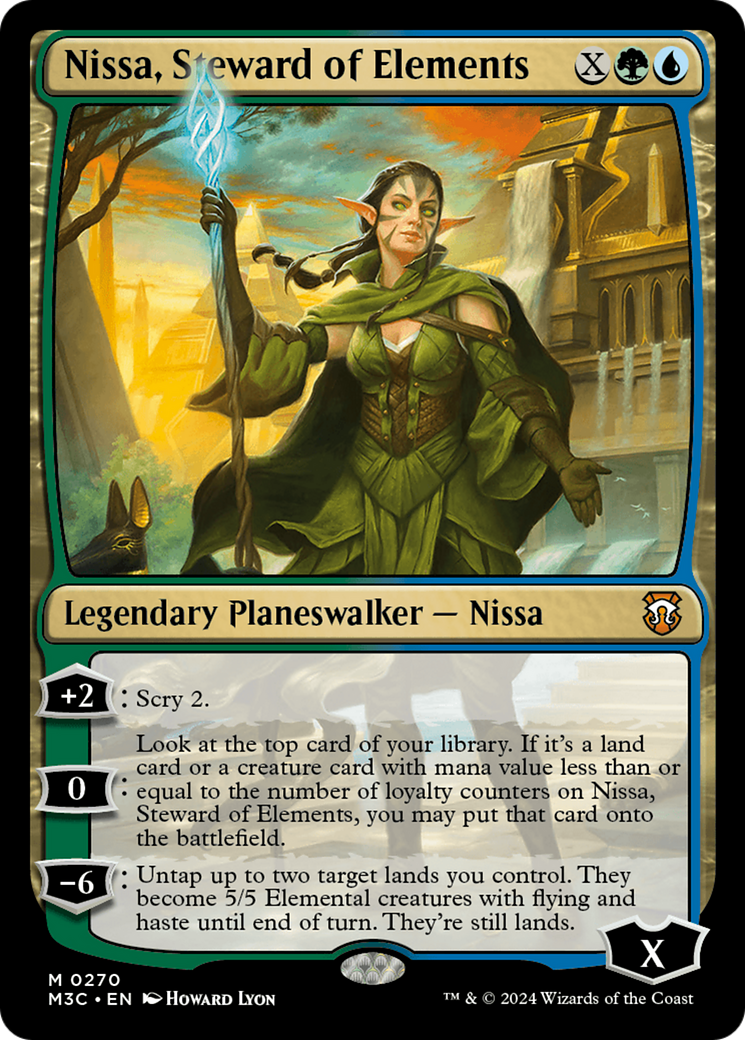 Nissa, Steward of Elements (Ripple Foil) [Modern Horizons 3 Commander] | Enigma On Main