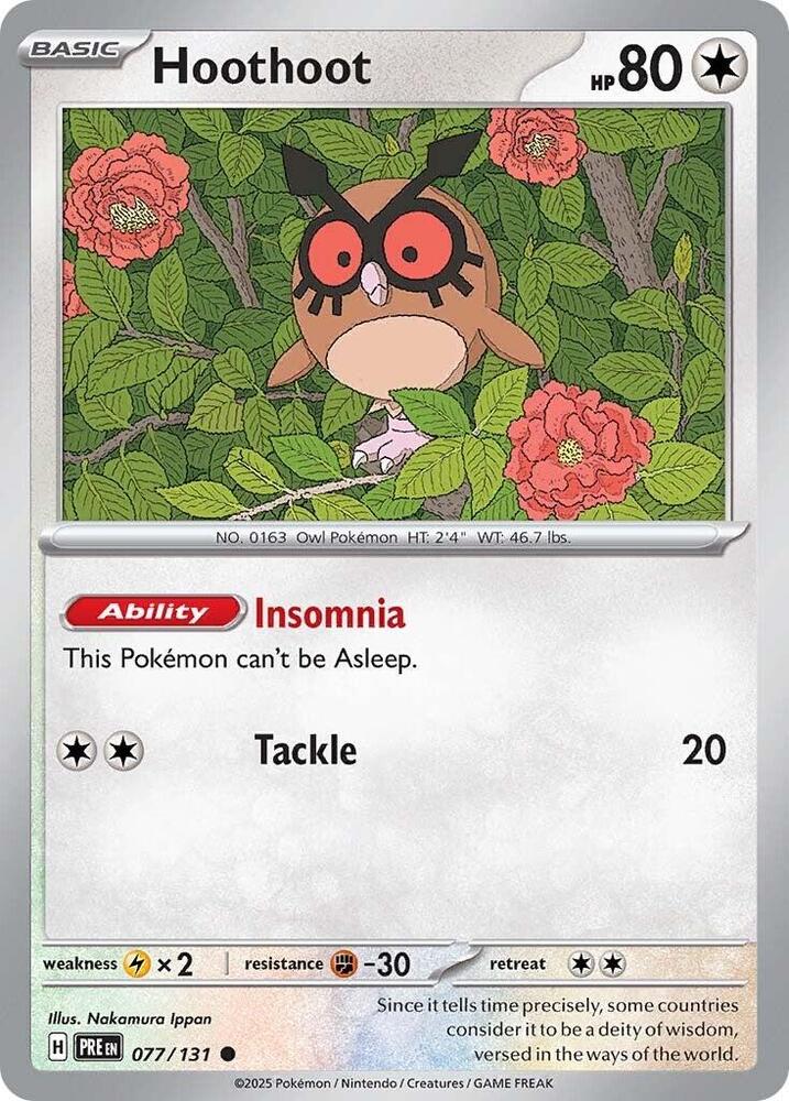 Hoothoot (077/131) [Scarlet & Violet: Prismatic Evolutions] | Enigma On Main