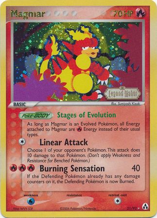 Magmar (21/92) (Stamped) [EX: Legend Maker] | Enigma On Main