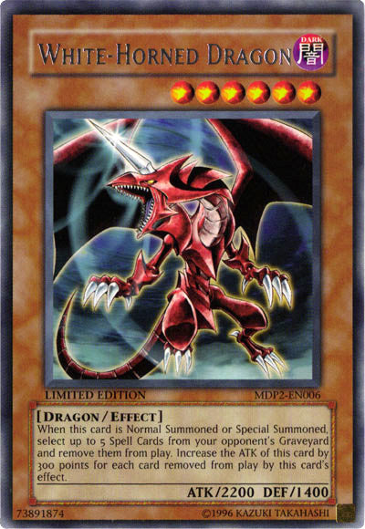 White-Horned Dragon [MDP2-EN006] Rare | Enigma On Main