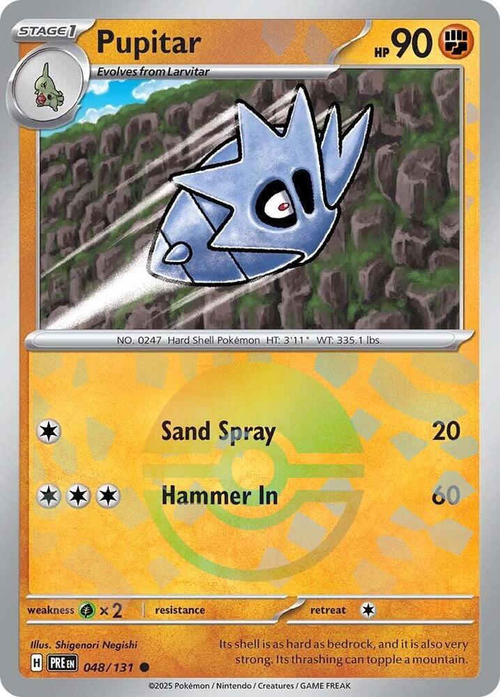 Pupitar (048/131) (Poke Ball Pattern) [Scarlet & Violet: Prismatic Evolutions] | Enigma On Main