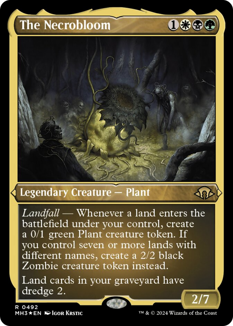 The Necrobloom (Foil Etched) [Modern Horizons 3] | Enigma On Main