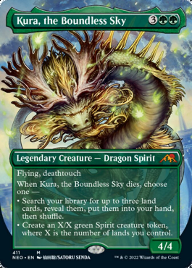 Kura, the Boundless Sky (Borderless Alternate Art) [Kamigawa: Neon Dynasty] | Enigma On Main