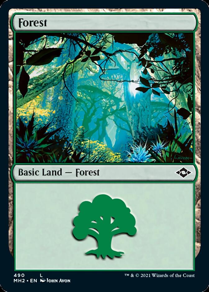 Forest (490) (Foil Etched) [Modern Horizons 2] | Enigma On Main