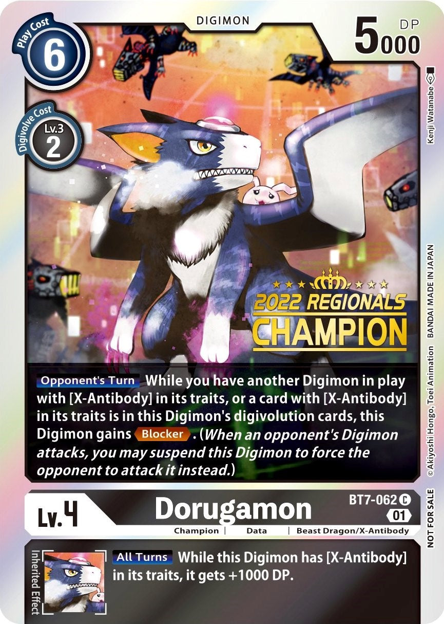 Dorugamon [BT7-062] (2022 Championship Offline Regional) (Online Champion) [Next Adventure Promos] | Enigma On Main