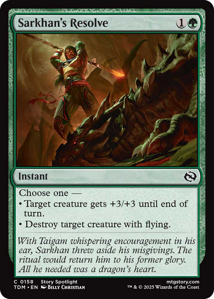 Sarkhan's Resolve [Tarkir: Dragonstorm] | Enigma On Main