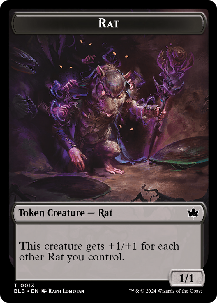 Rat // Splash Lasher Double-Sided Token [Bloomburrow Tokens] | Enigma On Main