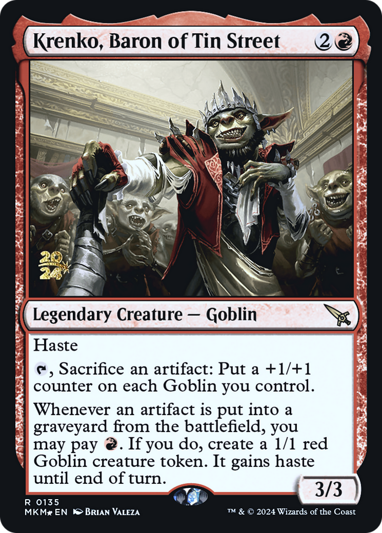 Krenko, Baron of Tin Street [Murders at Karlov Manor Prerelease Promos] | Enigma On Main