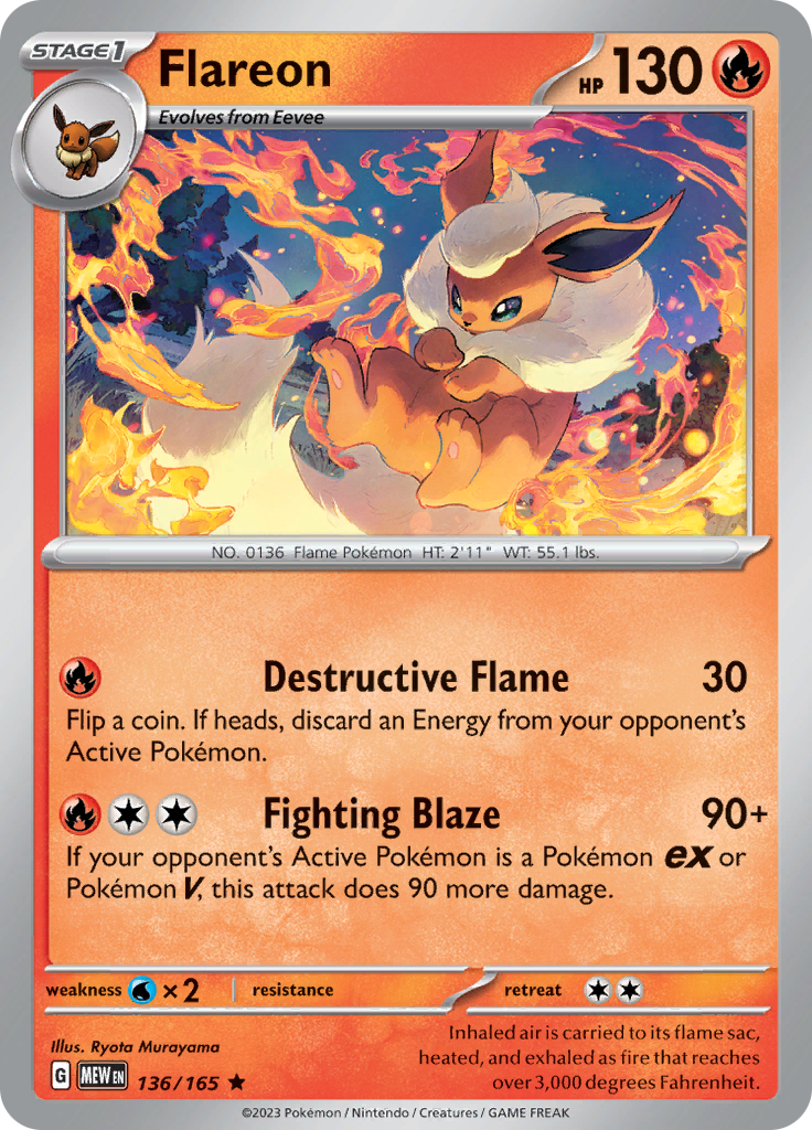 Flareon (136/165) [Scarlet & Violet: 151] | Enigma On Main