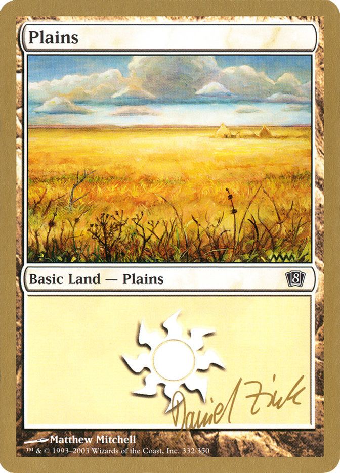 Plains (dz332) (Daniel Zink) [World Championship Decks 2003] | Enigma On Main