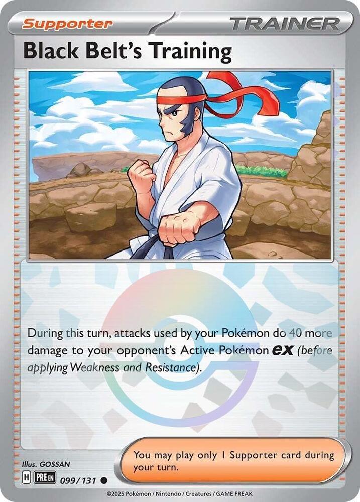 Black Belt's Training (099/131) (Poke Ball Pattern) [Scarlet & Violet: Prismatic Evolutions] | Enigma On Main