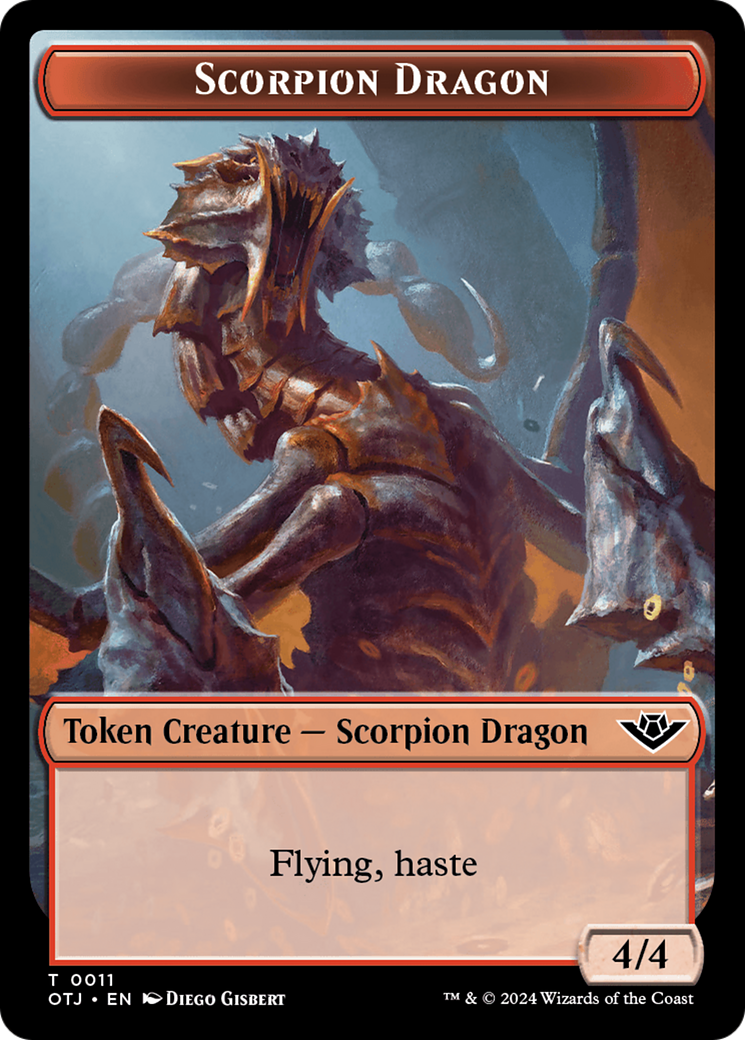 Scorpion Dragon Token [Outlaws of Thunder Junction Tokens] | Enigma On Main