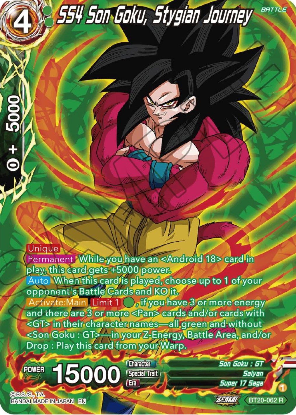 SS4 Son Goku, Stygian Journey (Silver Foil) (BT20-062) [Power Absorbed] | Enigma On Main