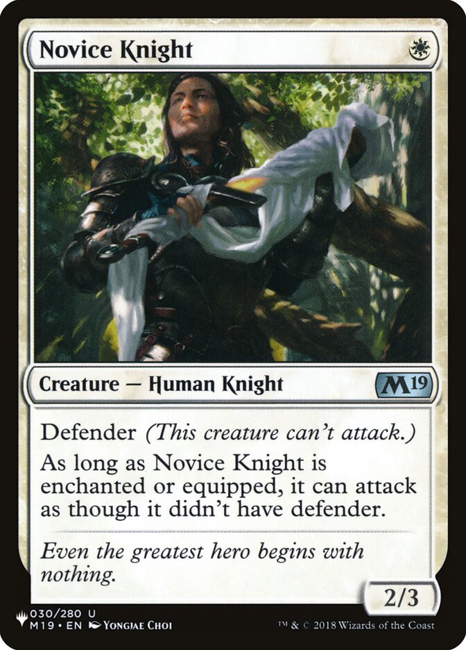 Novice Knight [The List] | Enigma On Main