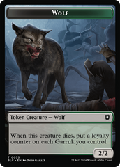 Human Soldier // Wolf (035) Double-Sided Token [Bloomburrow Commander Tokens] | Enigma On Main