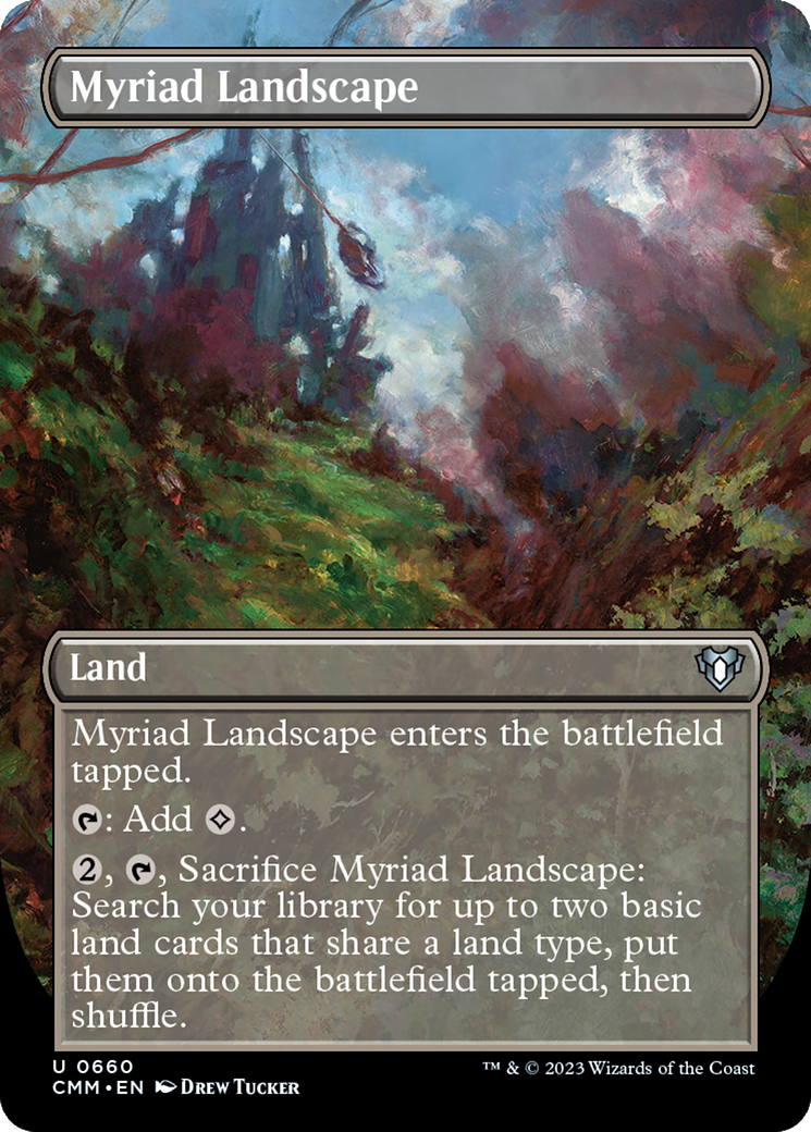 Myriad Landscape (Borderless Alternate Art) [Commander Masters] | Enigma On Main