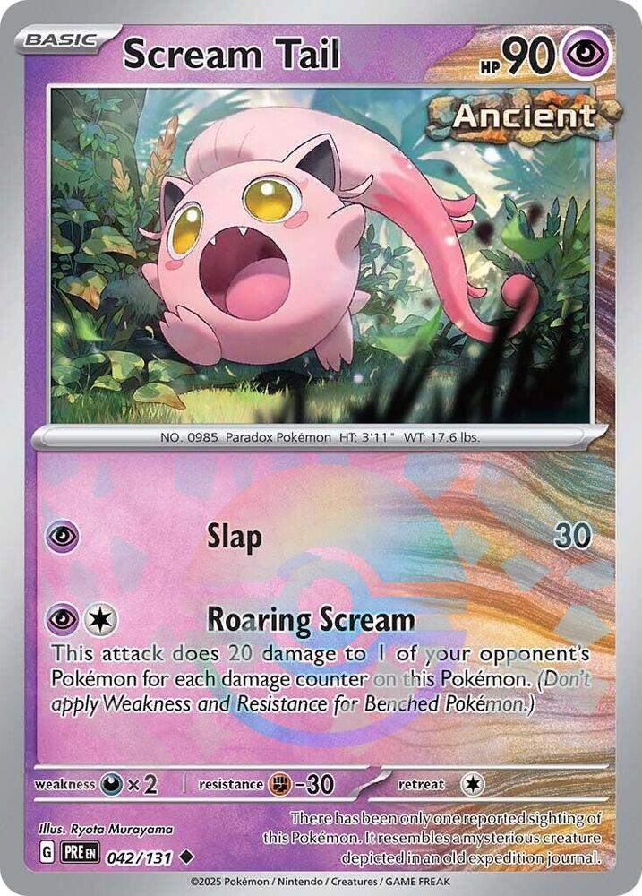 Scream Tail (042/131) (Poke Ball Pattern) [Scarlet & Violet: Prismatic Evolutions] | Enigma On Main