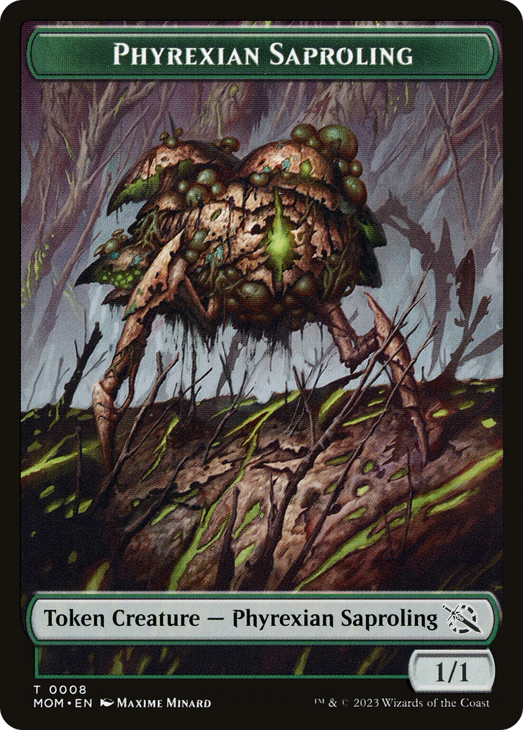 Treasure (20) // Phyrexian Saproling Double-Sided Token [March of the Machine Tokens] | Enigma On Main