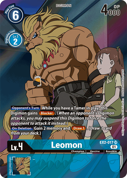 Leomon [EX2-017] (Alternate Art) [Digital Hazard] | Enigma On Main