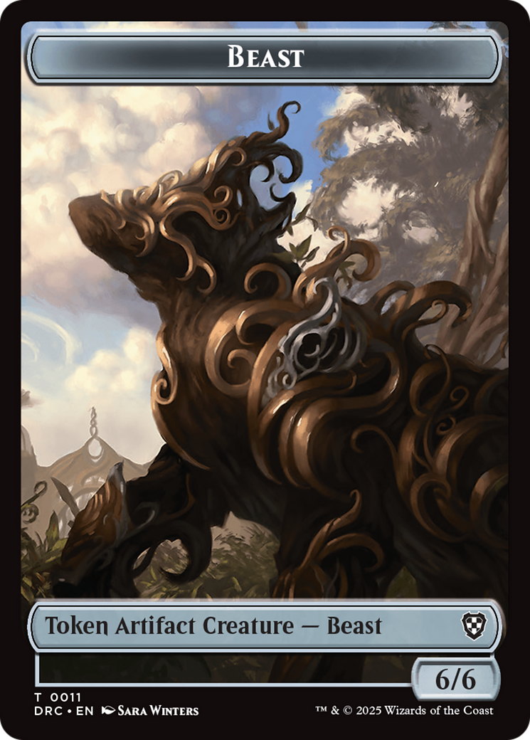 Construct // Beast (0011) Double-Sided Token [Aetherdrift Tokens] | Enigma On Main