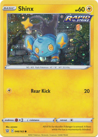 Shinx (046/163) (Cosmos Holo) [Sword & Shield: Battle Styles] | Enigma On Main