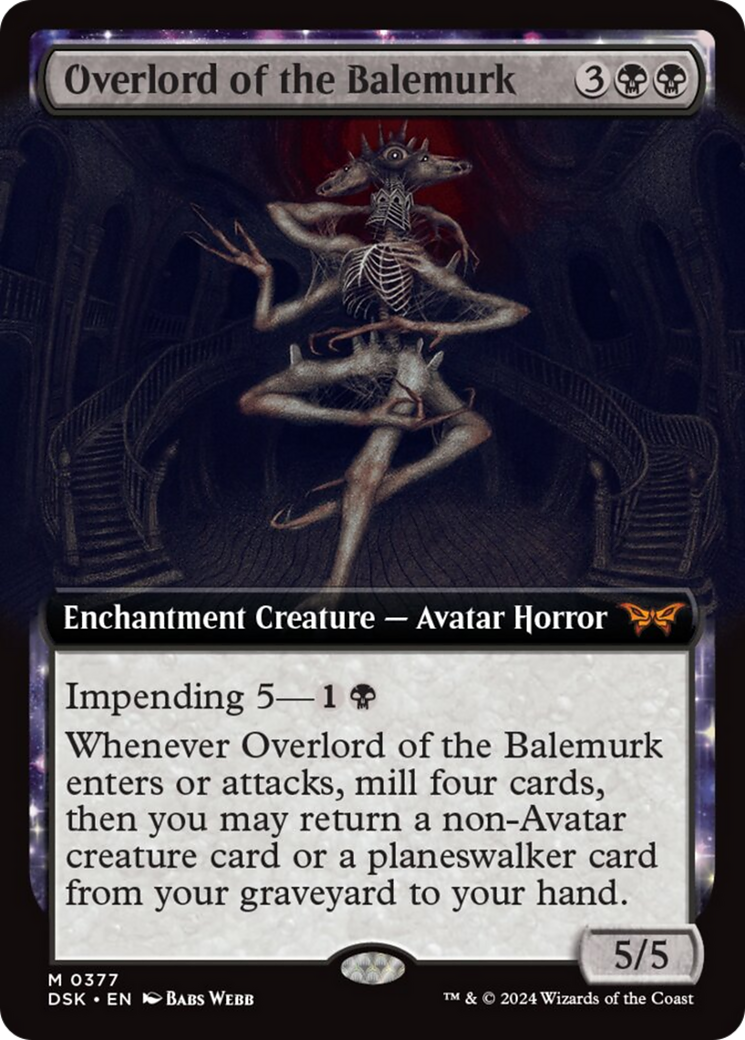 Overlord of the Balemurk (Extended Art) [Duskmourn: House of Horror] | Enigma On Main