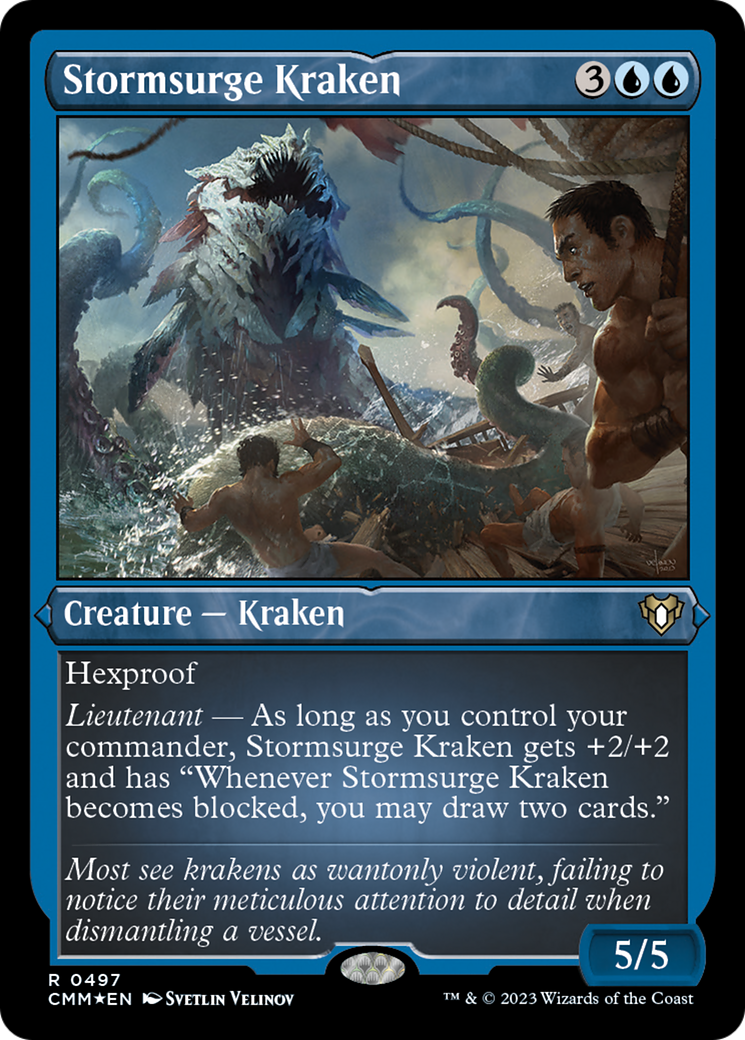 Stormsurge Kraken (Foil Etched) [Commander Masters] | Enigma On Main