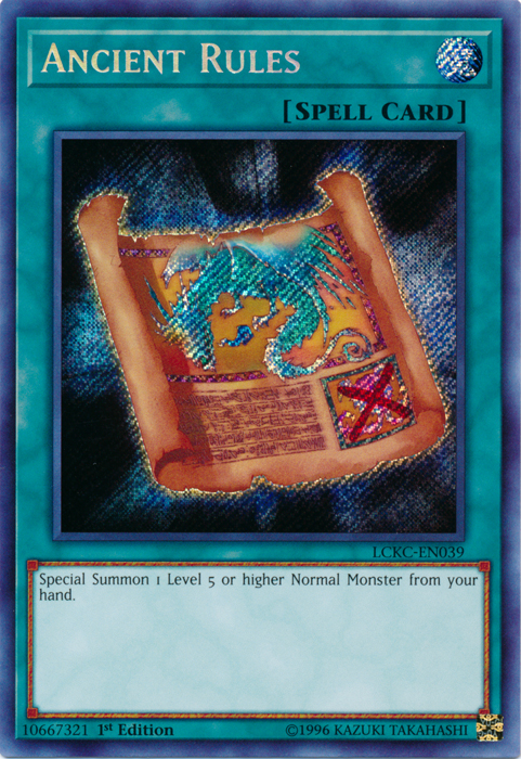 Ancient Rules [LCKC-EN039] Secret Rare | Enigma On Main