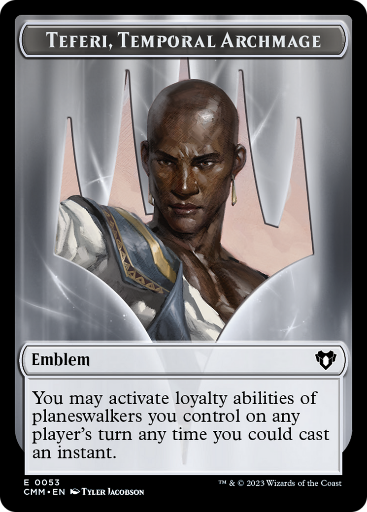 Teferi, Temporal Archmage Emblem [Commander Masters Tokens] | Enigma On Main