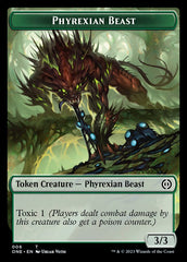 Rebel // Phyrexian Beast Double-Sided Token [Phyrexia: All Will Be One Tokens] | Enigma On Main