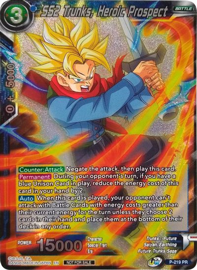 SS2 Trunks, Heroic Prospect (Player's Choice) (P-219) [Promotion Cards] | Enigma On Main