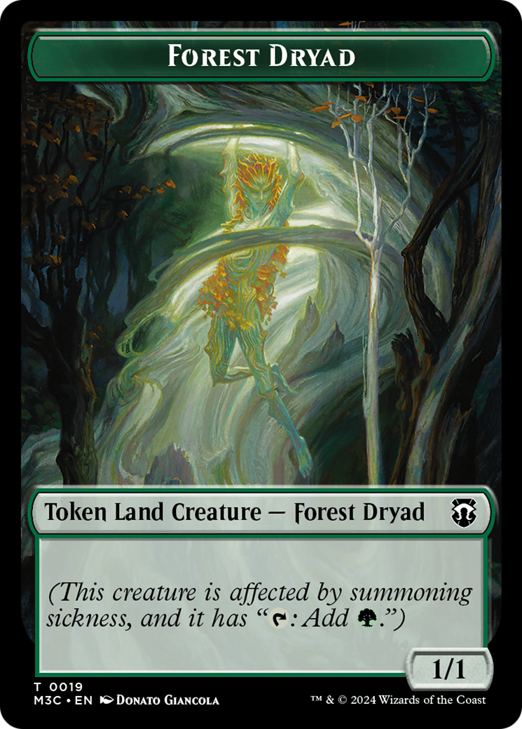 Forest Dryad // Boar Double-Sided Token [Modern Horizons 3 Commander Tokens] | Enigma On Main