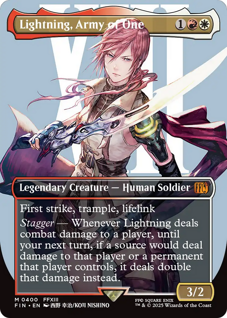 Lightning, Army of One (Borderless) (0400) [FINAL FANTASY] | Enigma On Main