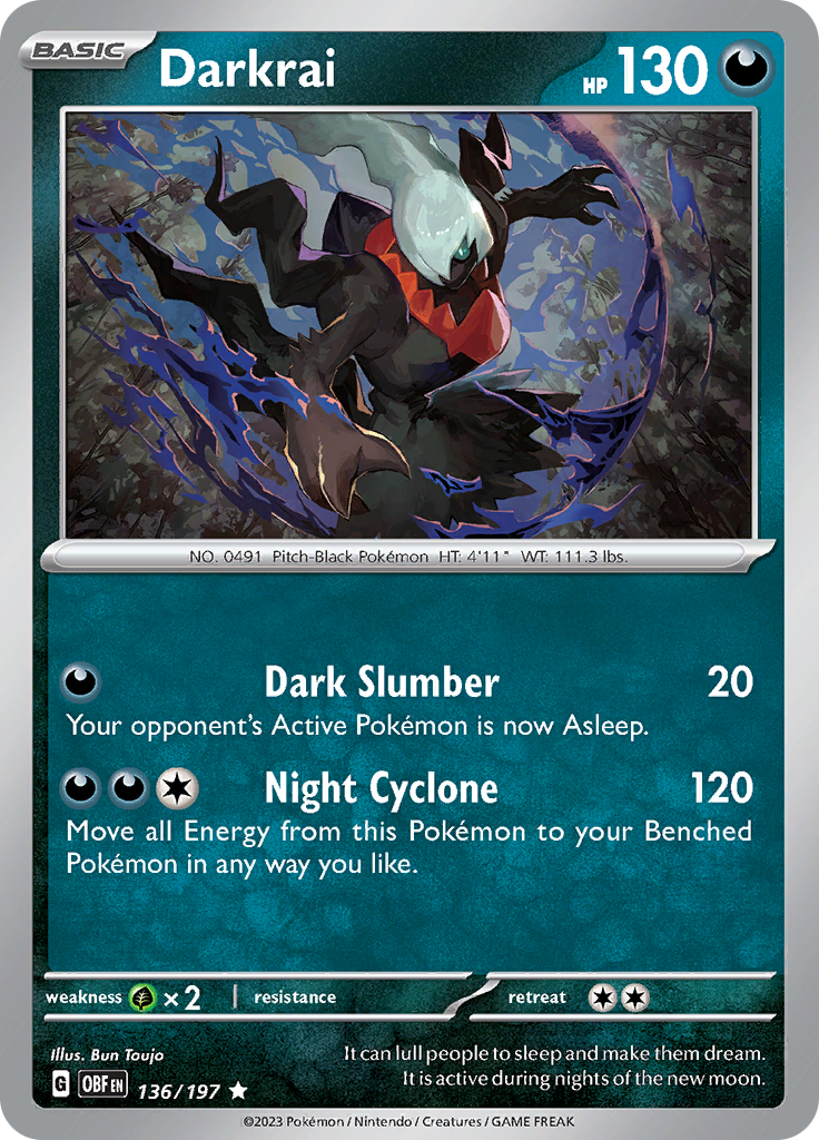 Darkrai (136/197) [Scarlet & Violet: Obsidian Flames] | Enigma On Main