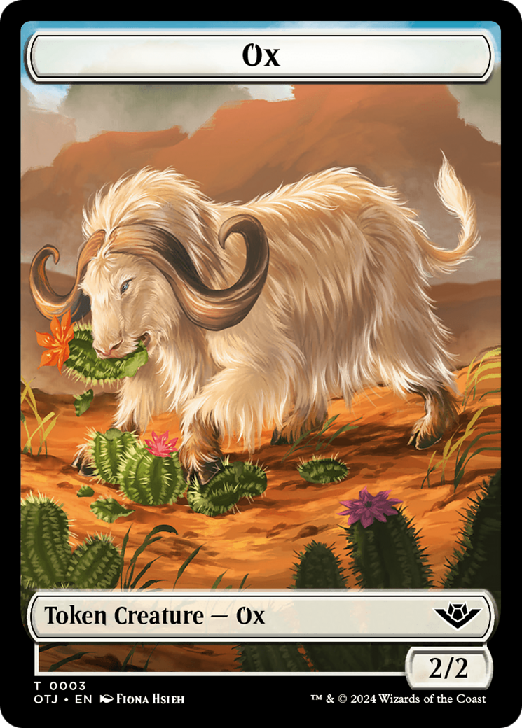 Treasure // Ox Double-Sided Token [Outlaws of Thunder Junction Tokens] | Enigma On Main