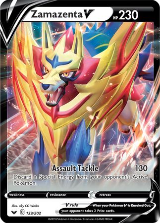 Zamazenta V (139/202) (Jumbo Card) [Sword & Shield: Base Set] | Enigma On Main