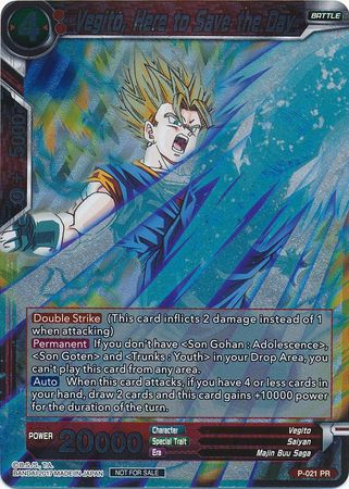 Vegito, Here to Save the Day (P-021) [Promotion Cards] | Enigma On Main