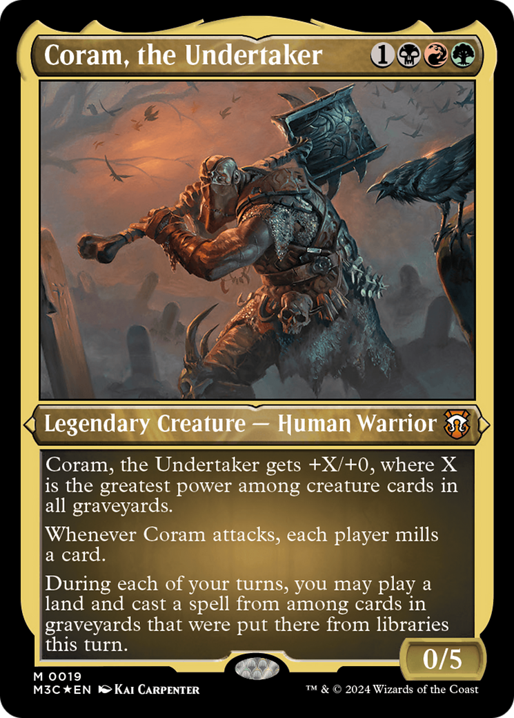 Coram, the Undertaker (Foil Etched) [Modern Horizons 3 Commander] | Enigma On Main