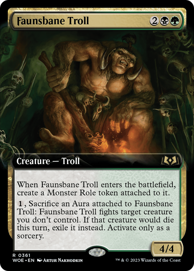 Faunsbane Troll (Extended Art) [Wilds of Eldraine] | Enigma On Main