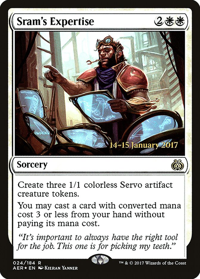 Sram's Expertise [Aether Revolt Prerelease Promos] | Enigma On Main