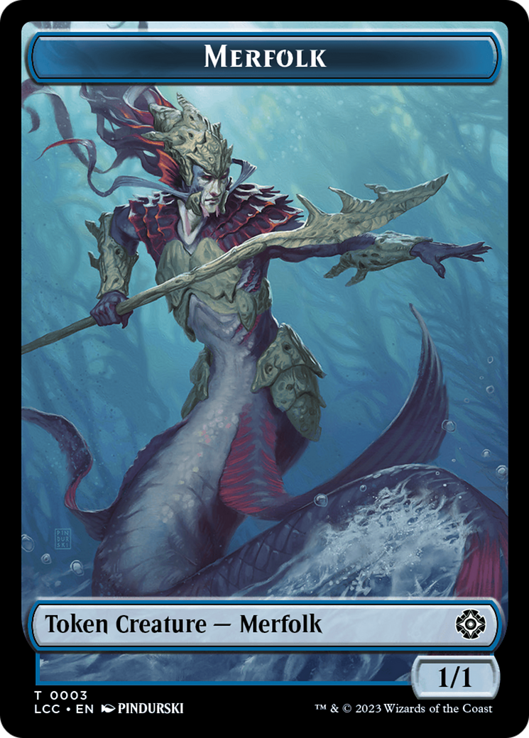 Bird // Merfolk (0003) Double-Sided Token [The Lost Caverns of Ixalan Commander Tokens] | Enigma On Main