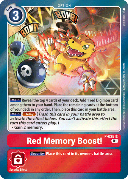 Red Memory Boost! [P-035] [Promotional Cards] | Enigma On Main